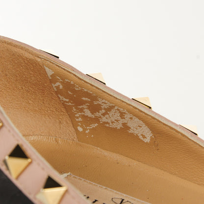 Valentino Garavani Nappa Rockstud Ballerina Flats 36 Black Poudre 17 of 18