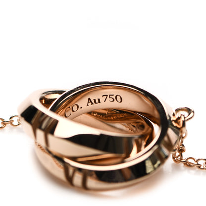 Tiffany 18K Rose Gold Interlocking Atlas Open Pendant Necklace 5 of 6