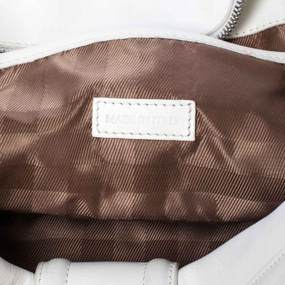 Burberry Leather Quilted Large Manor Tote White 9 of 11