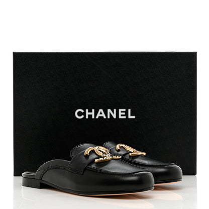 Chanel Lambskin CC Mules 35.5 Black 12 of 12