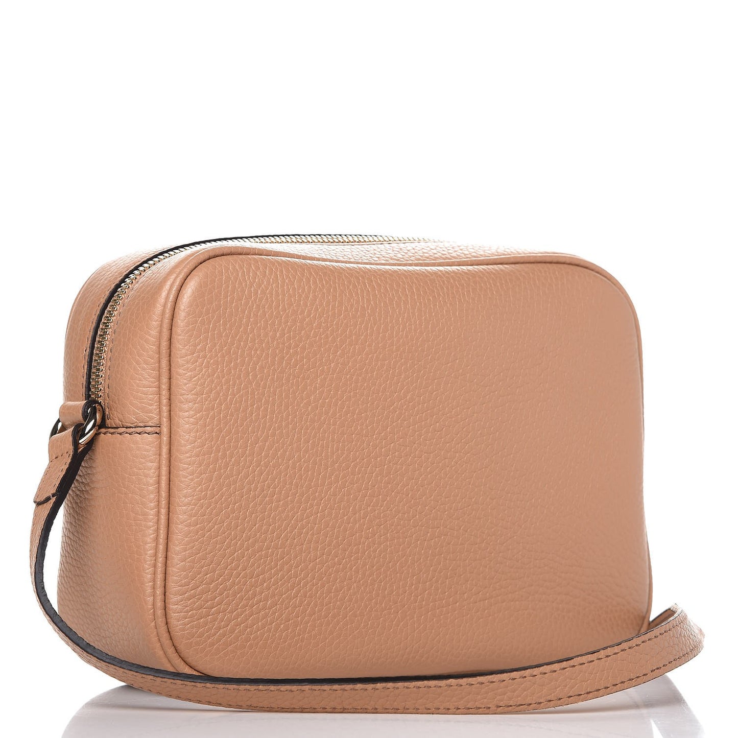 Pebbled Calfskin Small Soho Disco Bag Camelia