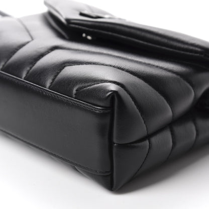 Saint Laurent Calfskin Y Quilted Monogram Toy Loulou Crossbody Bag Black 7 of 12