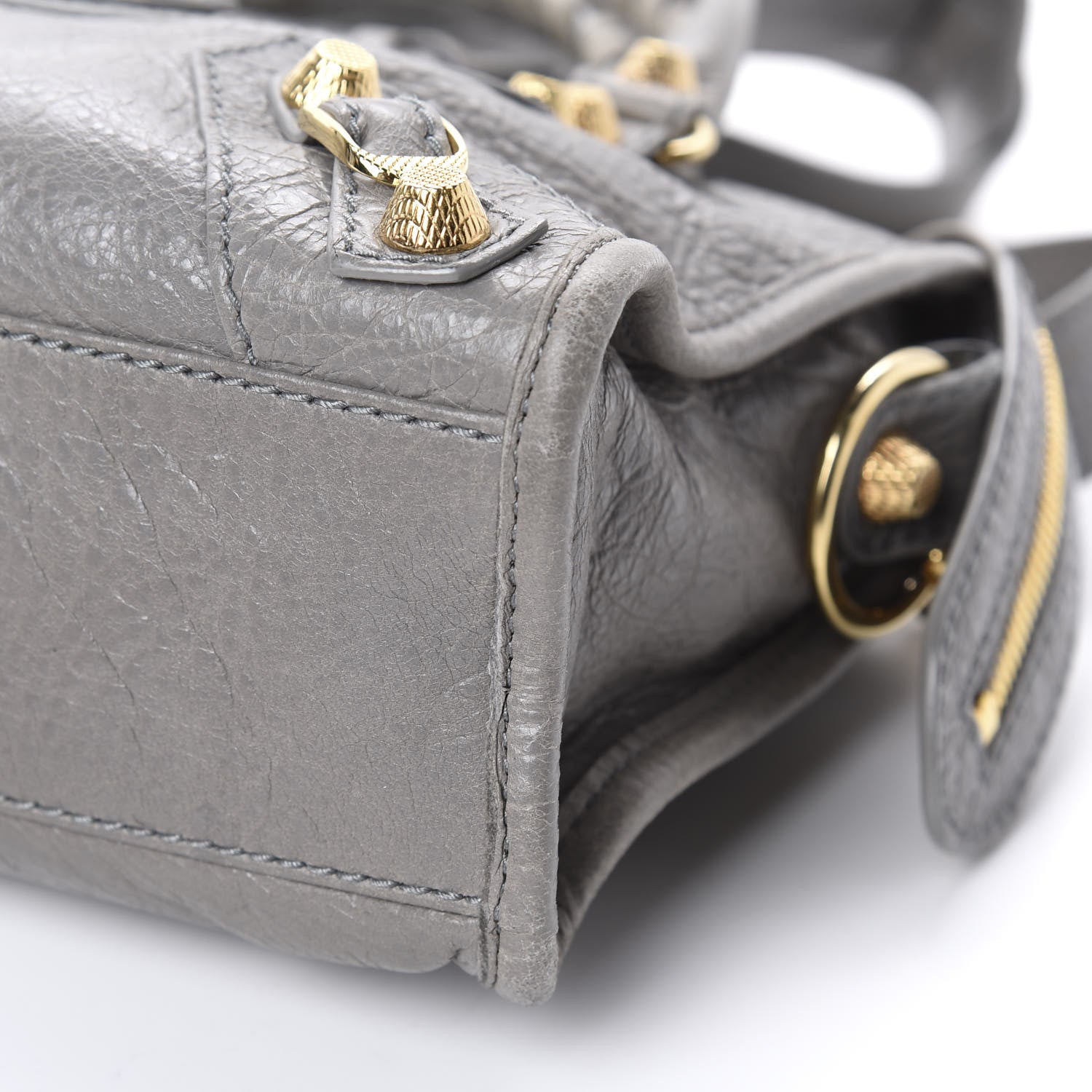Balenciaga Agneau Giant 12 Gold Hardware Mini City Gris Pyrite 8 of 11