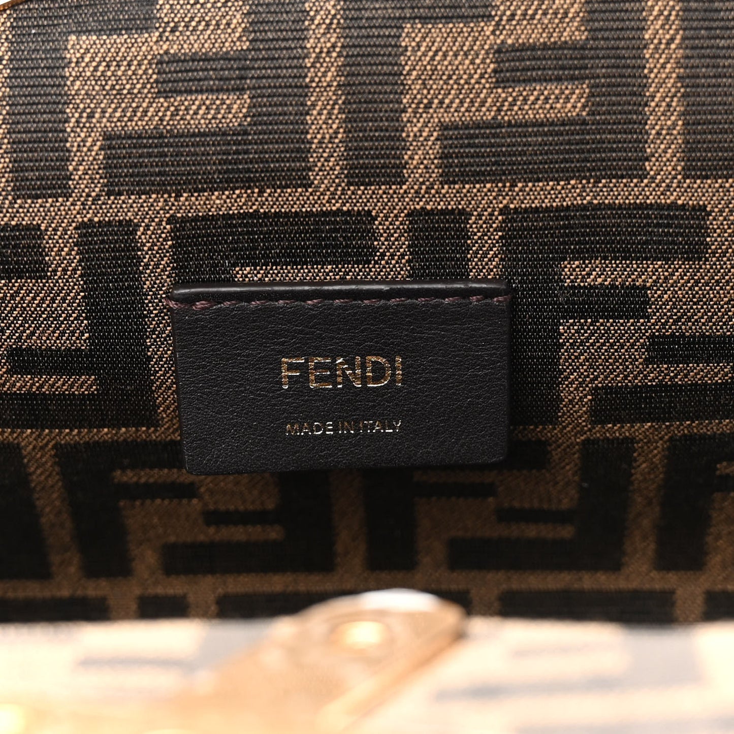 Shiny Nappa Snakeskin Small Fendi First White Roccia