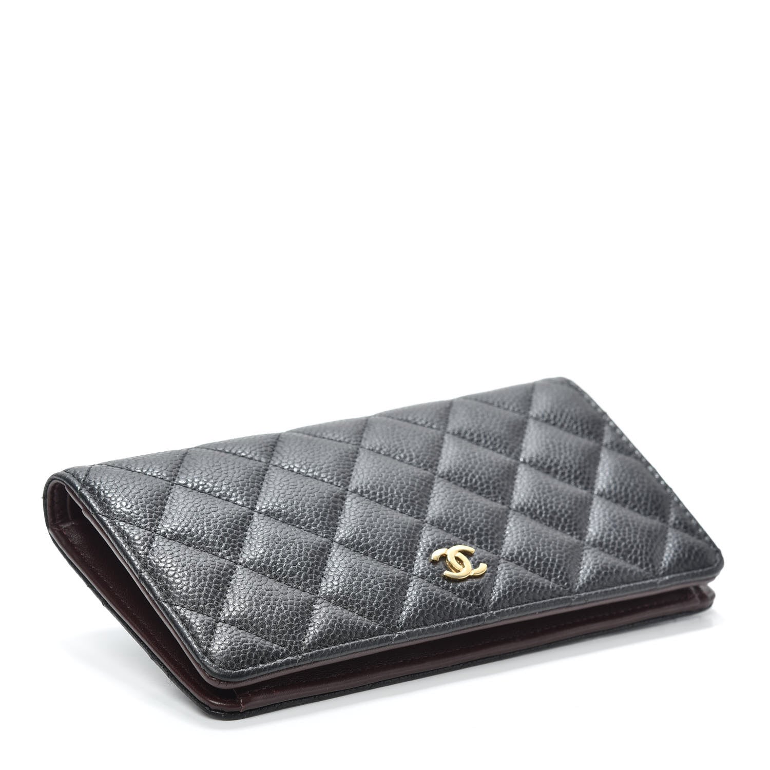 Chanel Caviar Quilted Yen Wallet Black 4 of 8