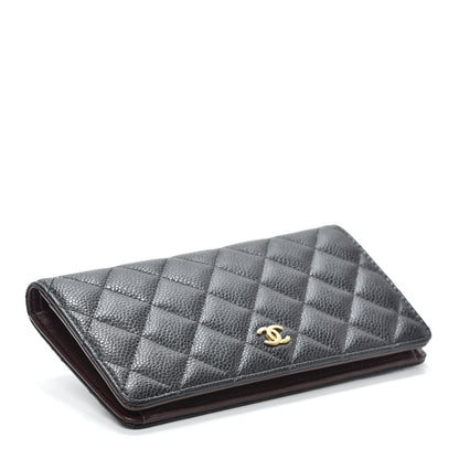 Chanel Caviar Quilted Yen Wallet Black 4 of 8