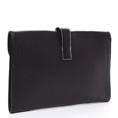 Hermes Evergrain Jige PM Clutch Black 2 of 9