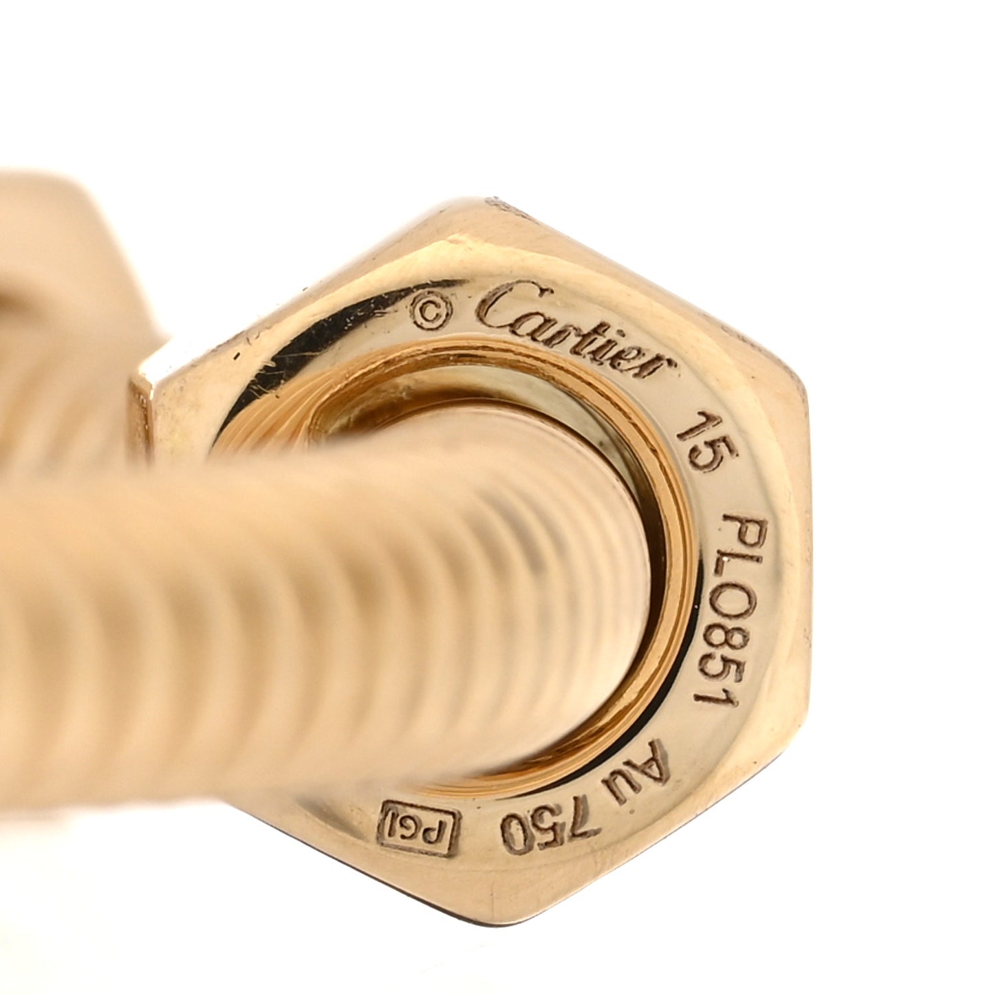 18K Yellow Gold Ecrou de Cartier Bracelet 15
