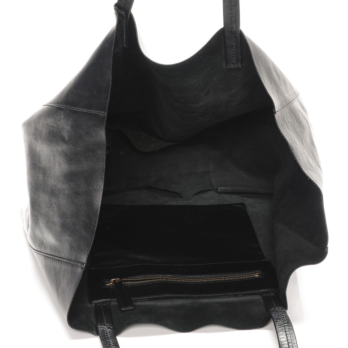 Lambskin Horizontal Cabas Bag Black