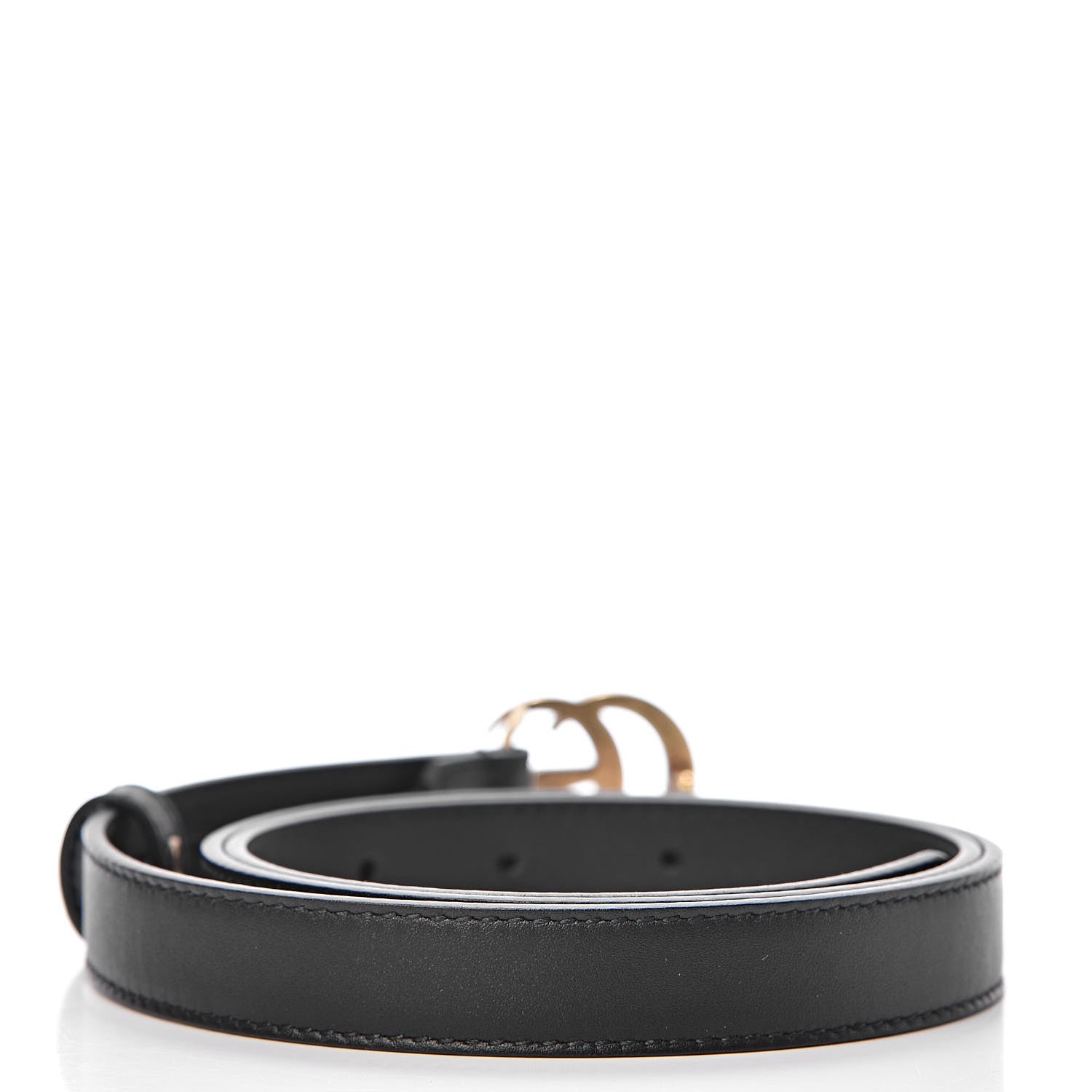 Gucci Calfskin Double G 20mm Belt 85 34 Black 3 of 7