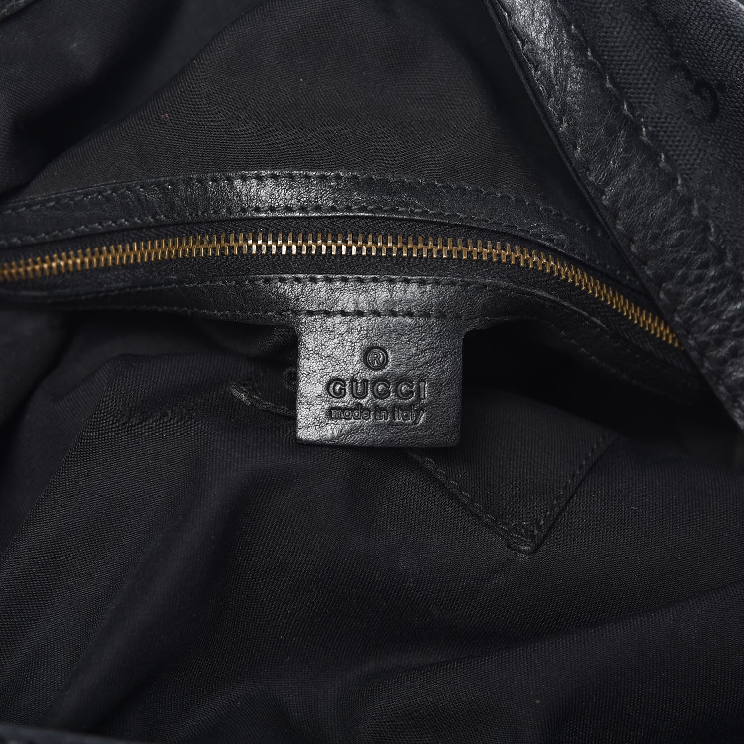 Gucci Monogram Large Jockey Hobo Black 6 of 11