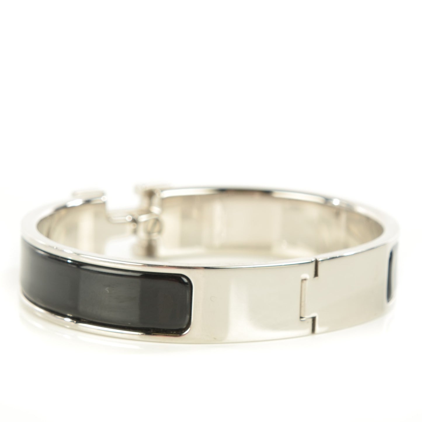 Enamel Narrow Clic Clac H Bracelet PM Black