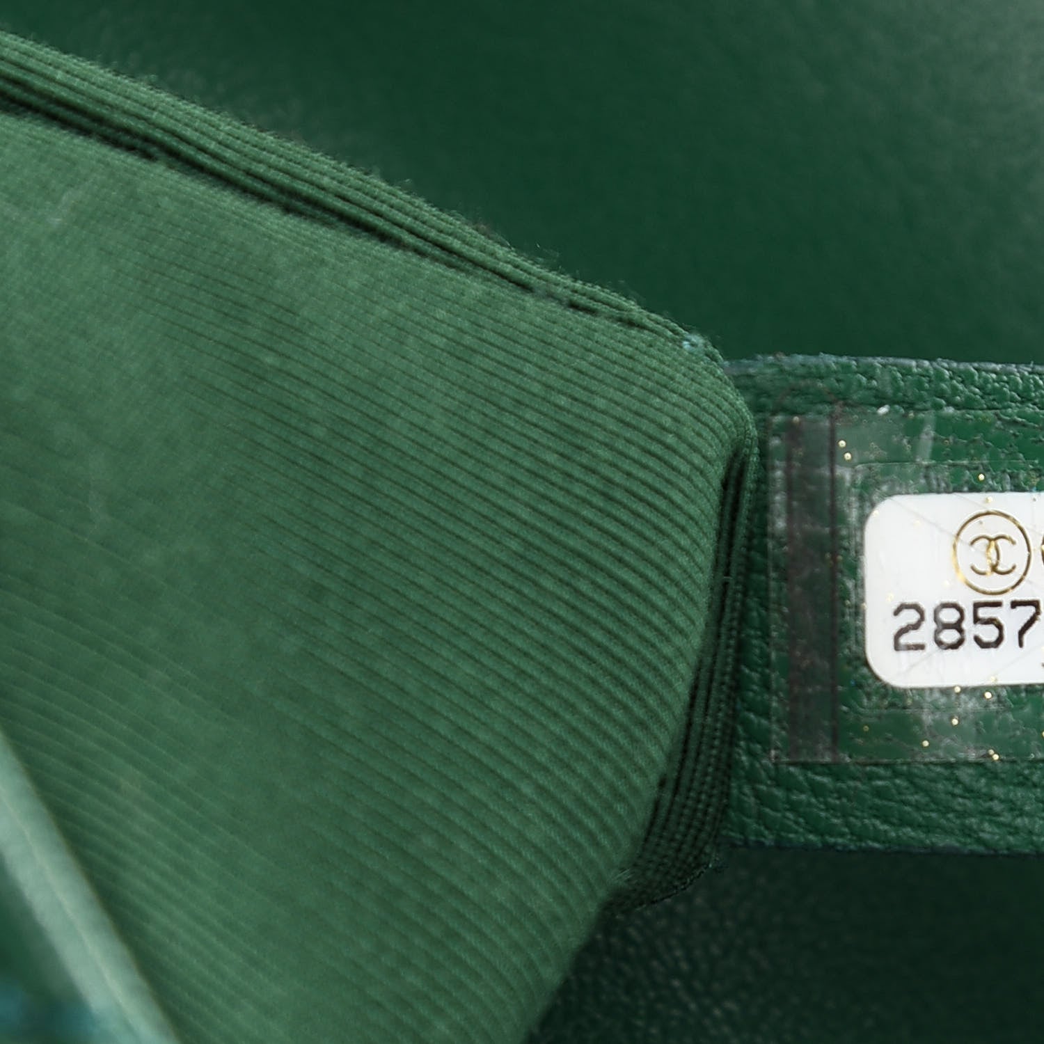 Chanel Lambskin Quilted Chain Infinity Top Handle Flap Green 7 of 10