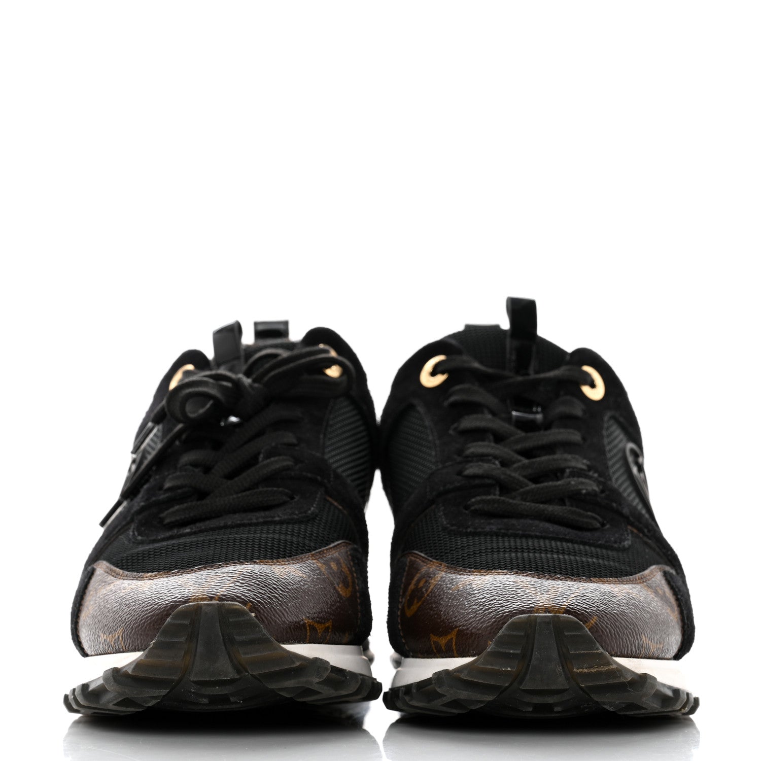 Louis Vuitton Suede Monogram Run Away Sneakers 40 Black 2 of 8