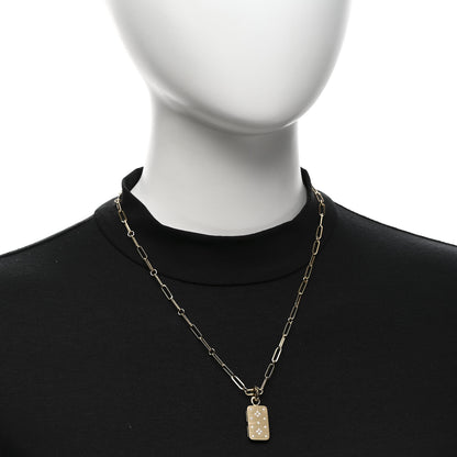 Roberto Coin 18K Yellow Gold Diamond Venetian Princess Tag Pendant Necklace 2 of 7