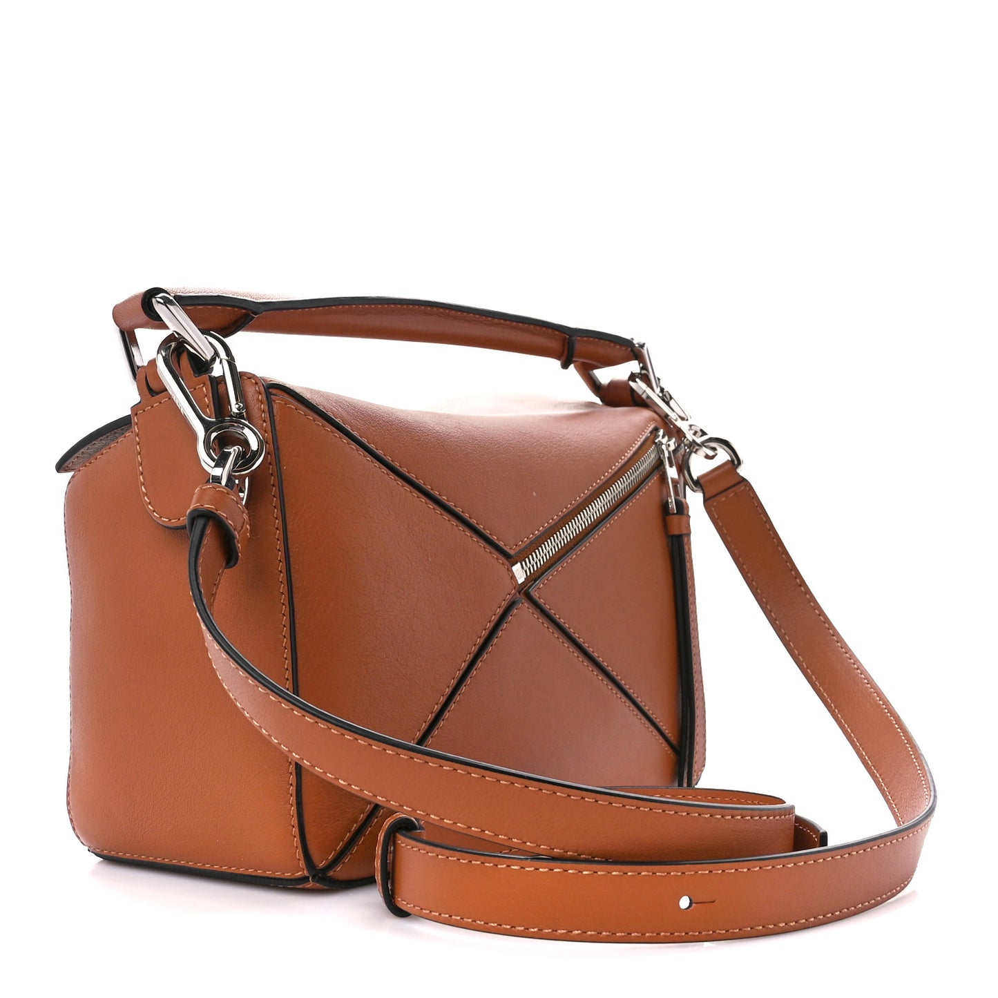 Calfskin Small Puzzle Bag Tan