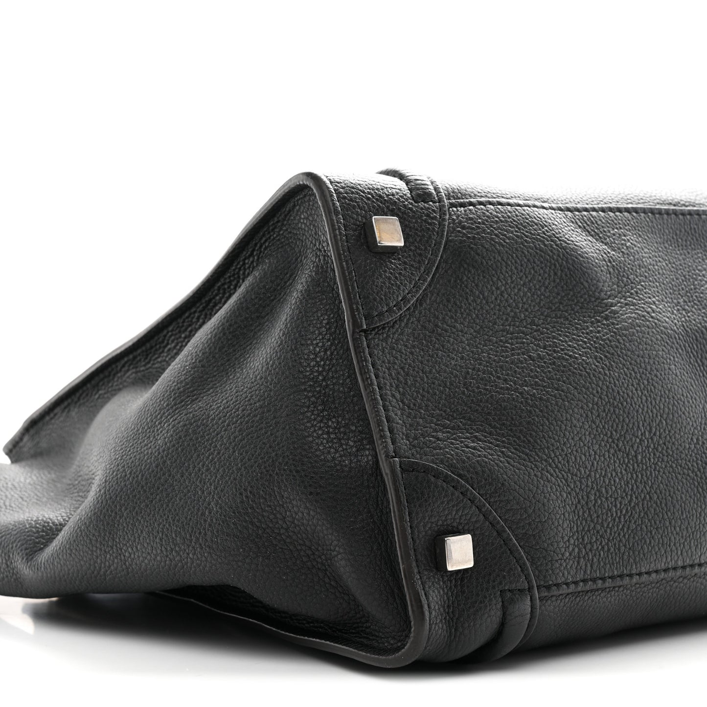 Drummed Calfskin Mini Luggage Black
