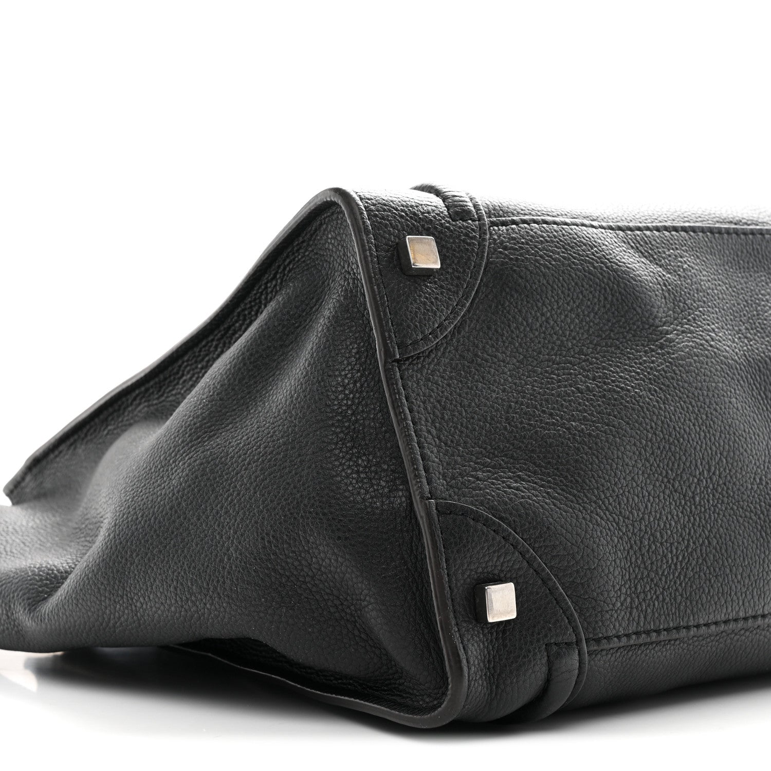 Celine Drummed Calfskin Mini Luggage Black 8 of 10