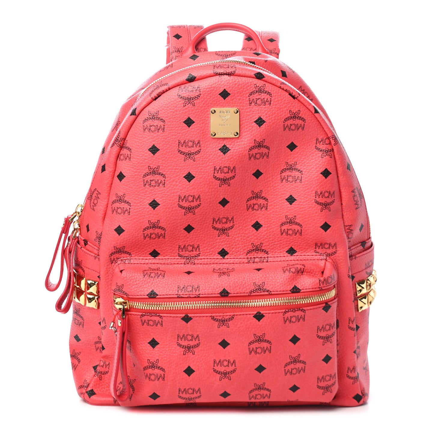 Visetos Medium Side Studs Stark Backpack Corail