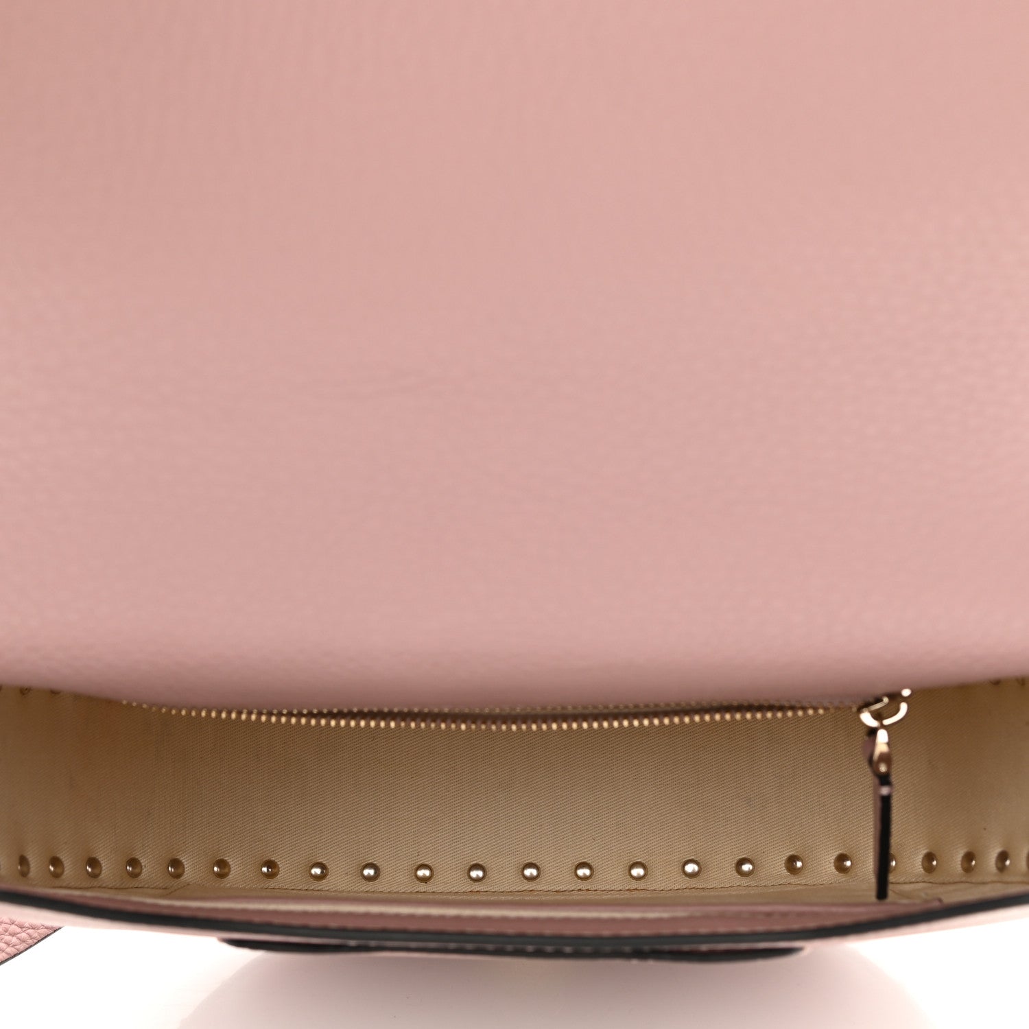 Valentino Garavani Vitello Large Rockstud Halfmoon Saddle Bag Lipstick 5 of 8