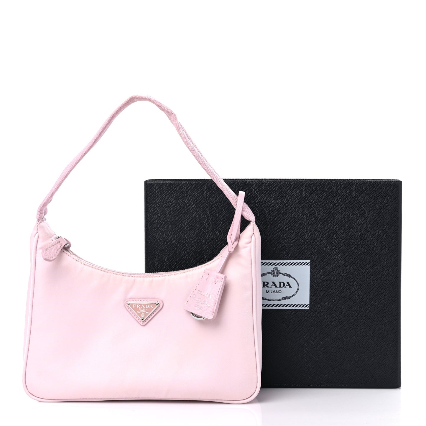Tessuto Nylon Saffiano Re-Edition 2000 Bag Alabastro