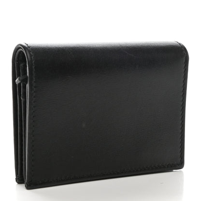 Gucci Boarded Plutone Calfskin Horsebit 1955 Card Case Wallet Black 3 of 8