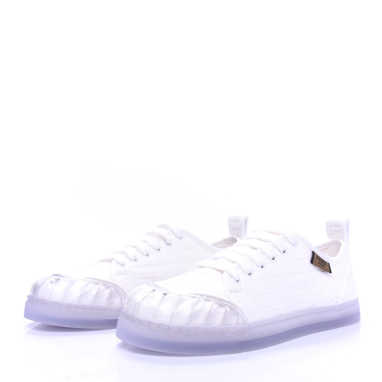 Fendi Corda FF Promenade Low Top Sneakers 35 White 3 of 10