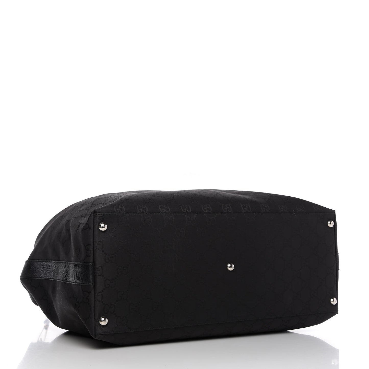 Nylon Monogram Oversized Overnight Bag Black