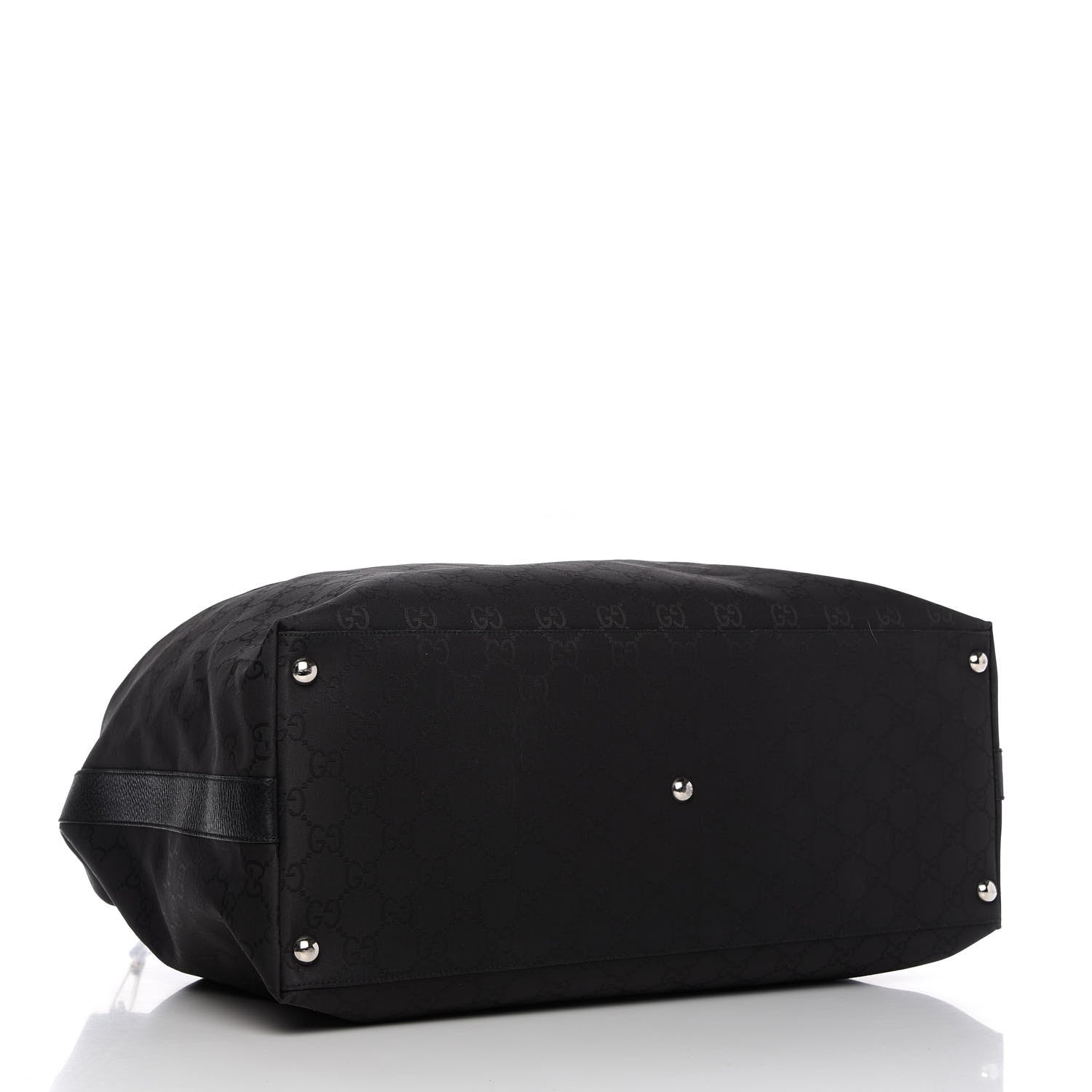 Gucci Nylon Monogram Oversized Overnight Bag Black 4 of 9