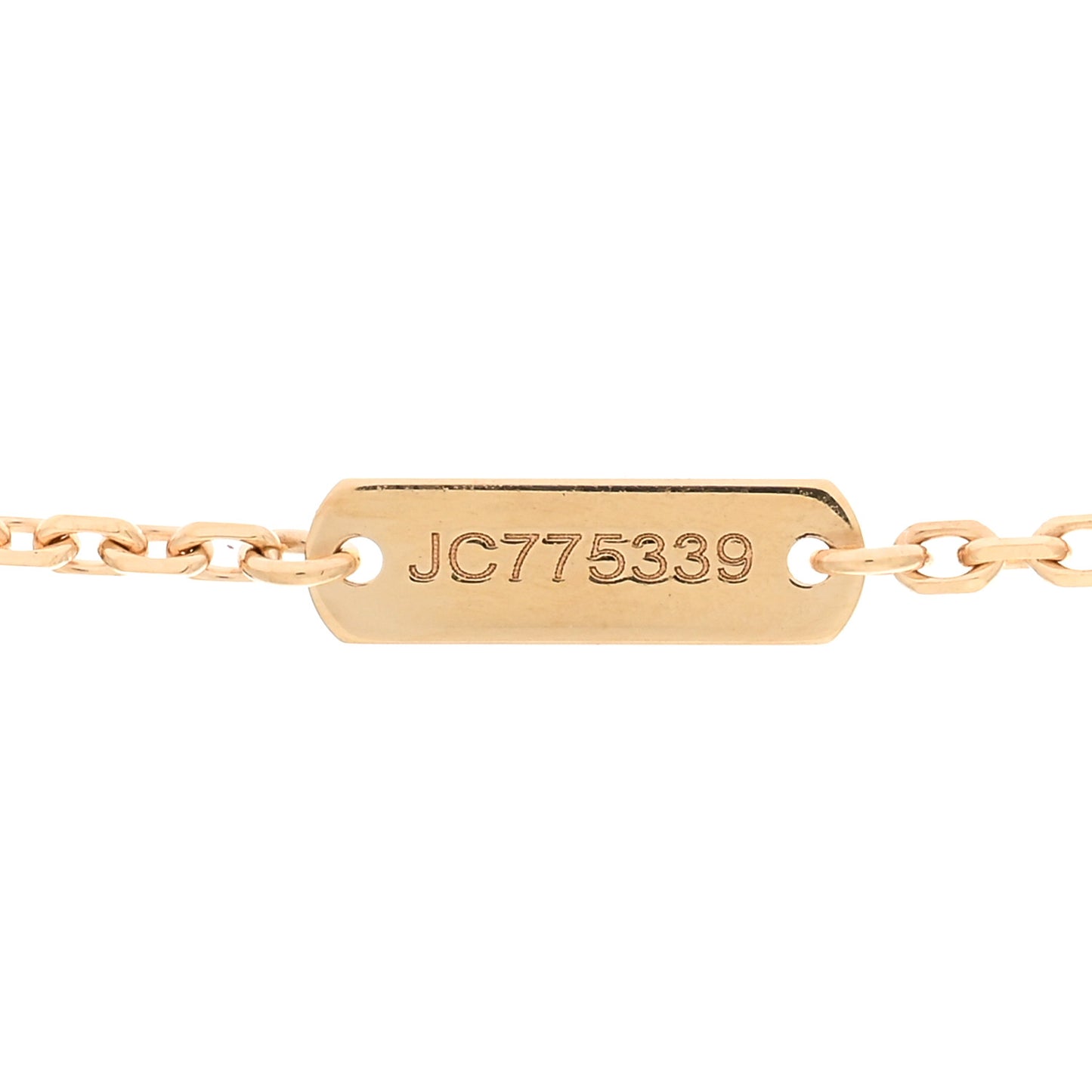 18K Yellow Gold Mother of Pearl Vintage Alhambra Pendant Necklace