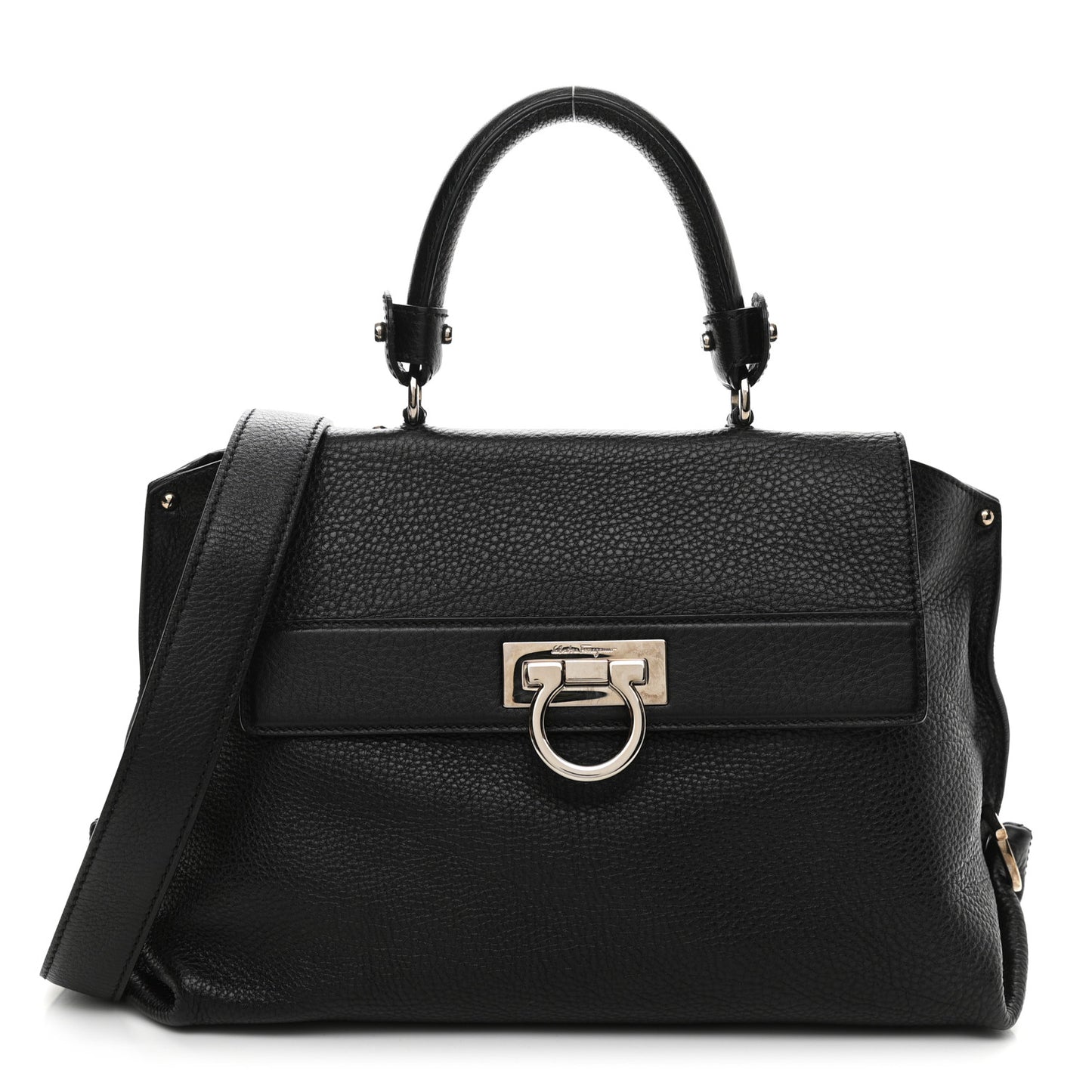 Calfskin Sofia Shoulder Bag Black