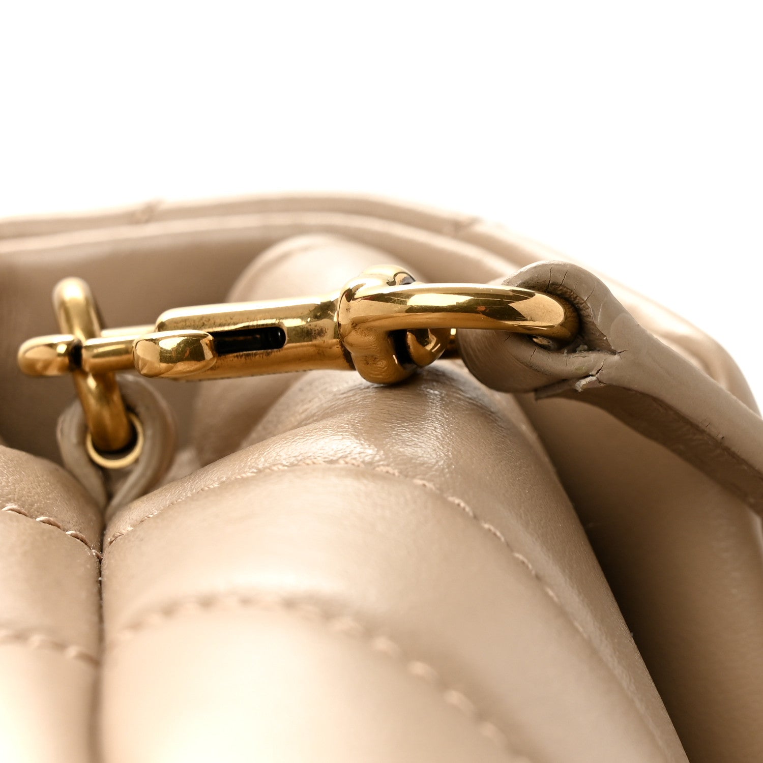 Saint Laurent Calfskin Y Quilted Monogram Toy Loulou Crossbody Bag Dark Beige 12 of 13