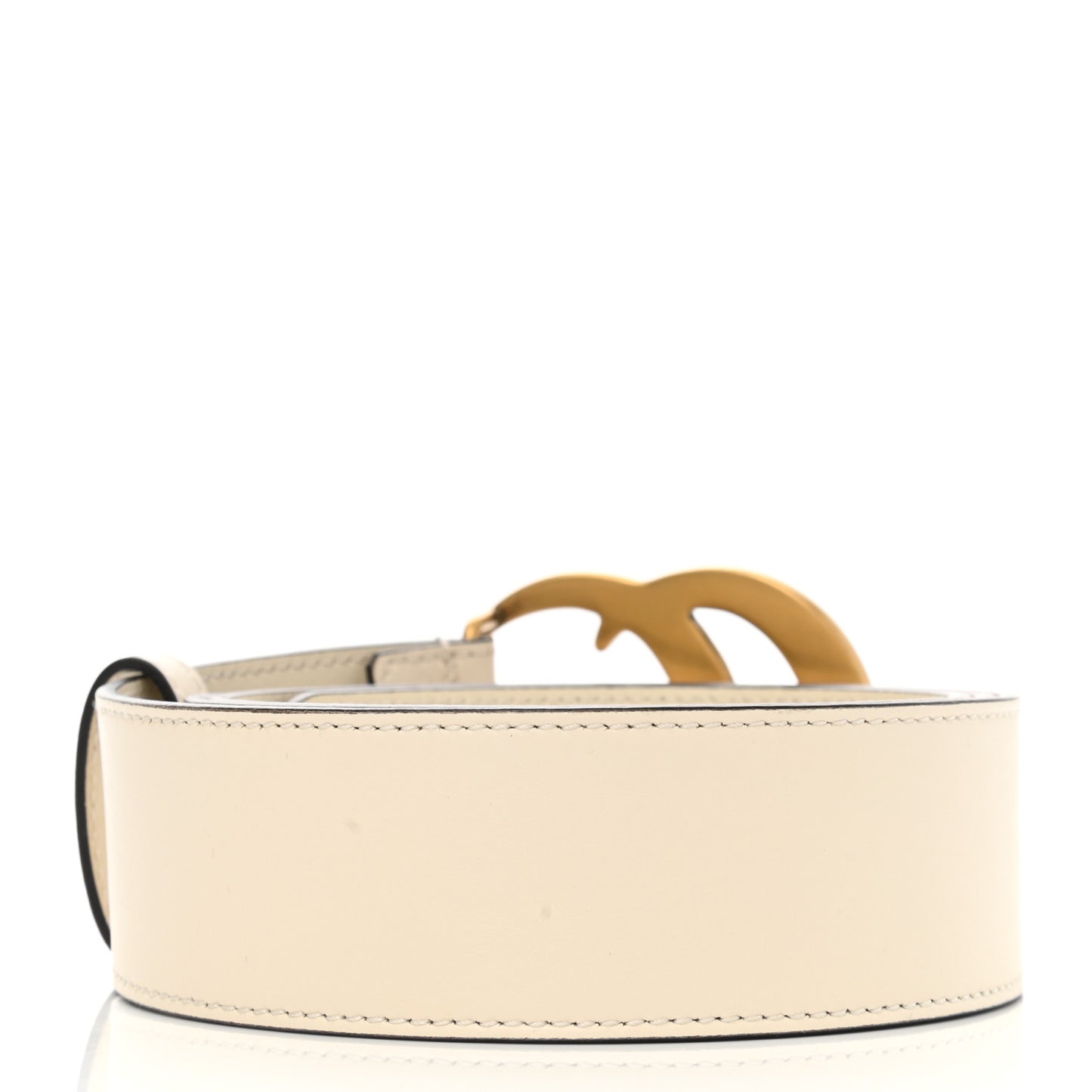Calfskin Double G 40mm Belt 95 38 Mystic White
