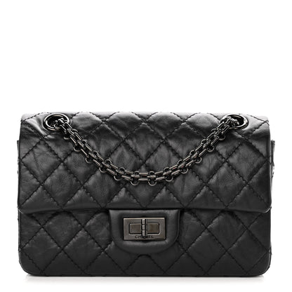 Chanel Aged Calfskin Quilted 2.55 Reissue Mini Flap So Black 1 of 10