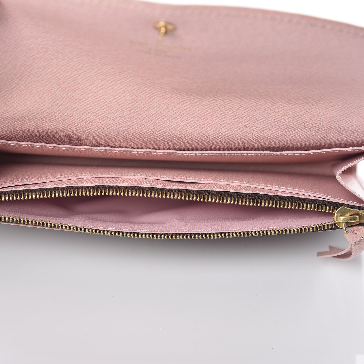 Louis Vuitton Damier Ebene Caissa Wallet Rose Ballerine 7 of 13