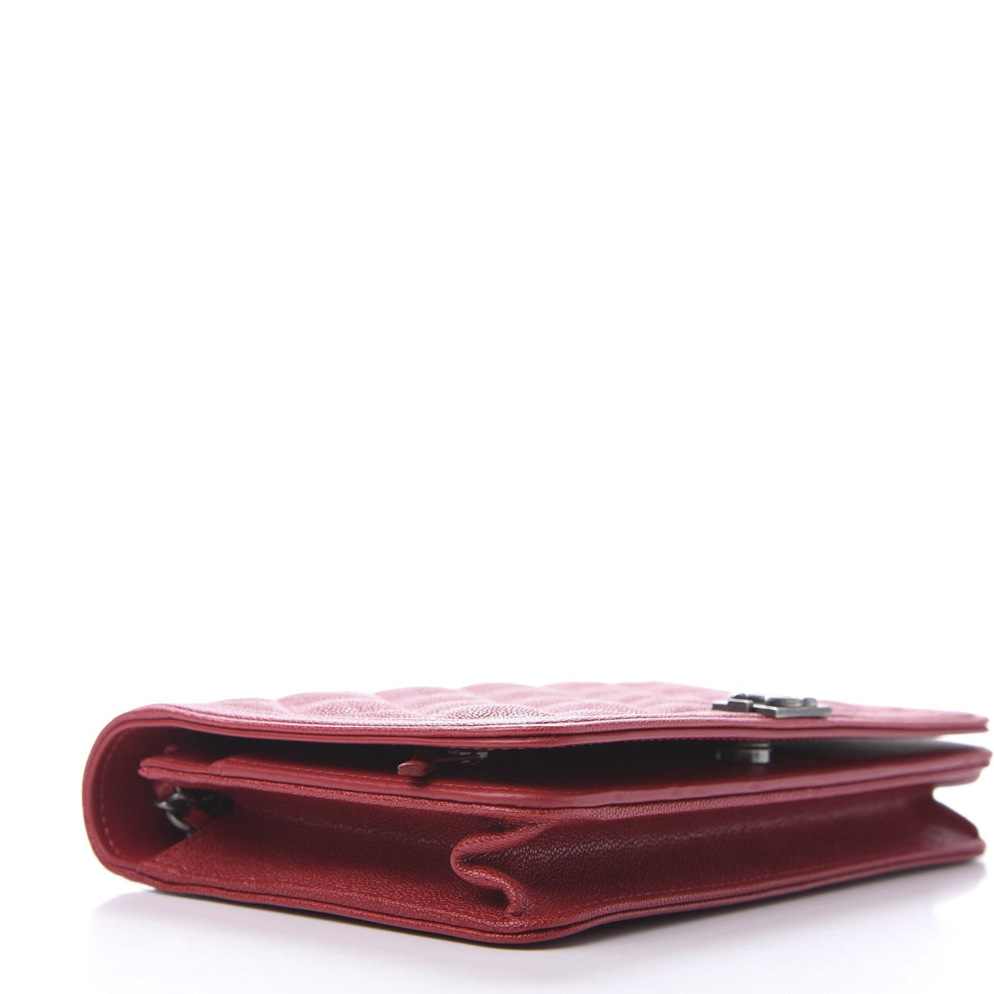 Caviar Quilted Boy Wallet On Chain WOC Red