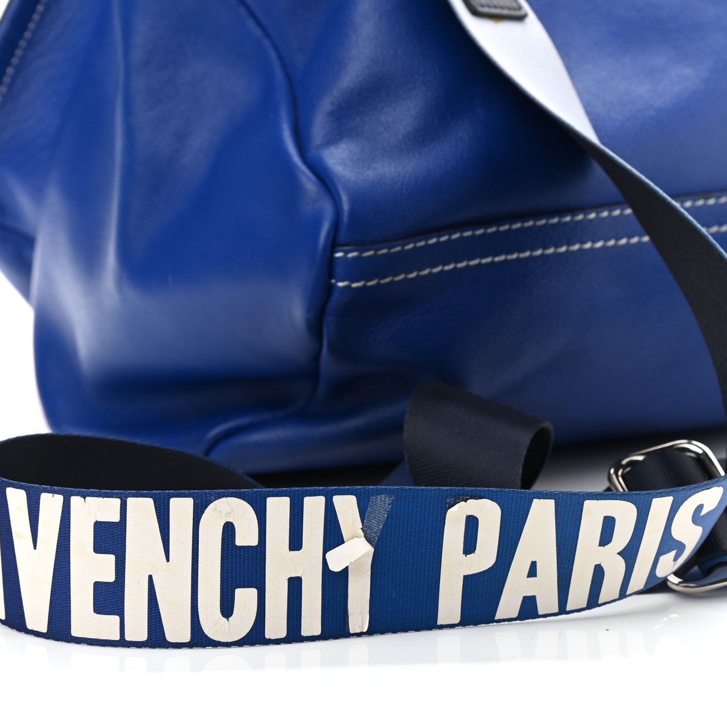 Calfskin Small Pandora Logo Strap Blue