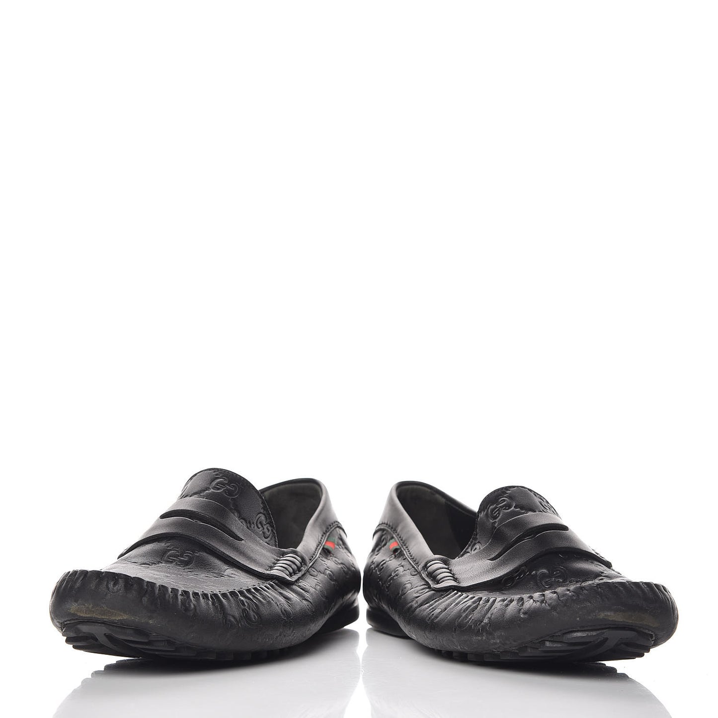 Guccissima Mens Penny Driver Loafers 9 Black