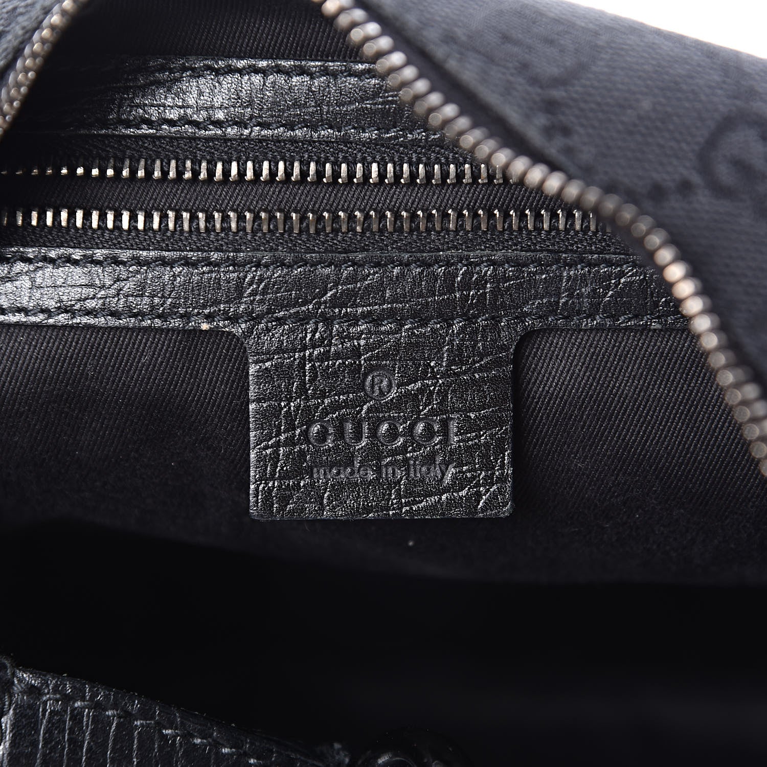Gucci Monogram Medium Horsebit Chain Hobo Black 6 of 11
