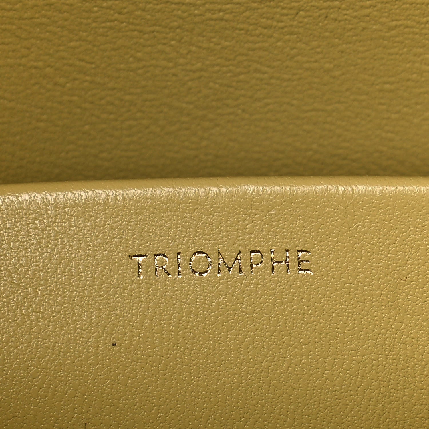 Celine Shiny Calfskin Triomphe Shoulder Bag Papyrus 7 of 11