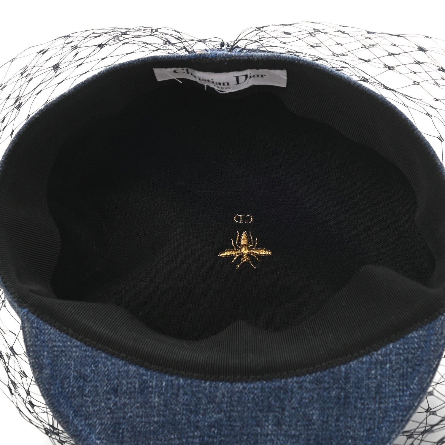 Christian Dior Denim Arty Veil Cap 58 Blue 7 of 10