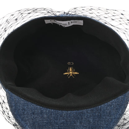 Christian Dior Denim Arty Veil Cap 58 Blue 7 of 10