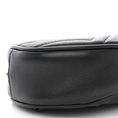 Gucci Calfskin Matelasse GG Marmont Belt Bag 105 42 Black 10 of 11