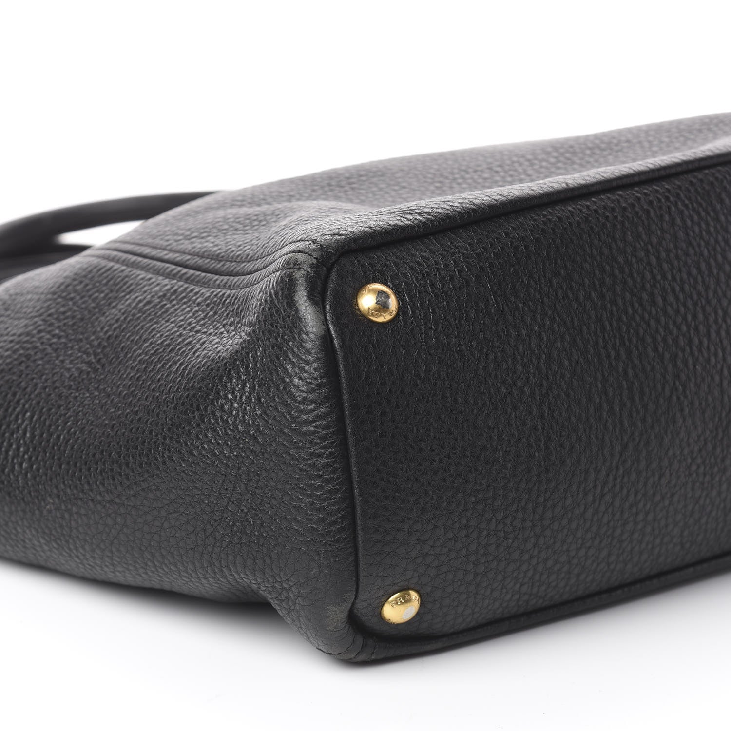 Prada Vitello Daino Side Pocket Tote Black 9 of 10