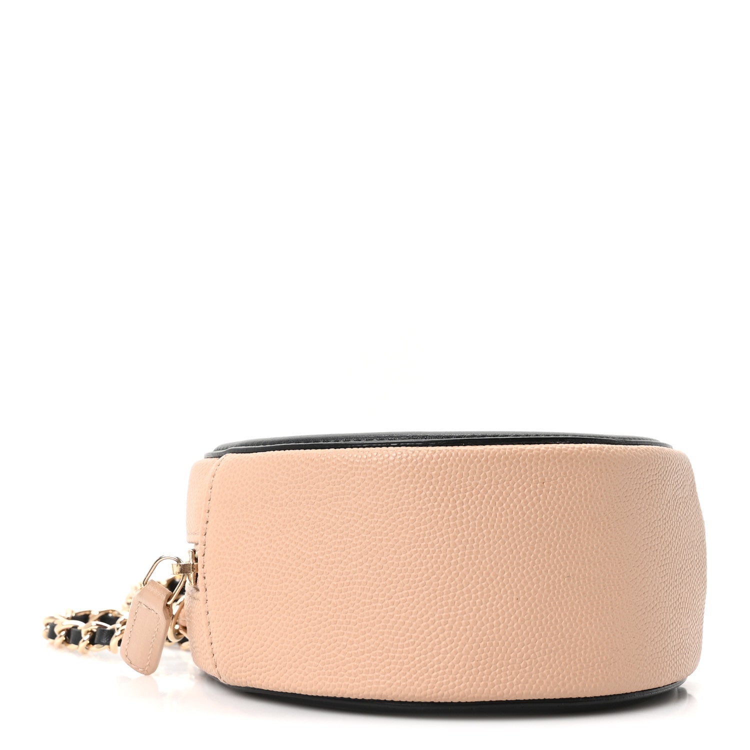 Chanel Caviar Quilted Round Filigree Crossbody Beige Black 4 of 10