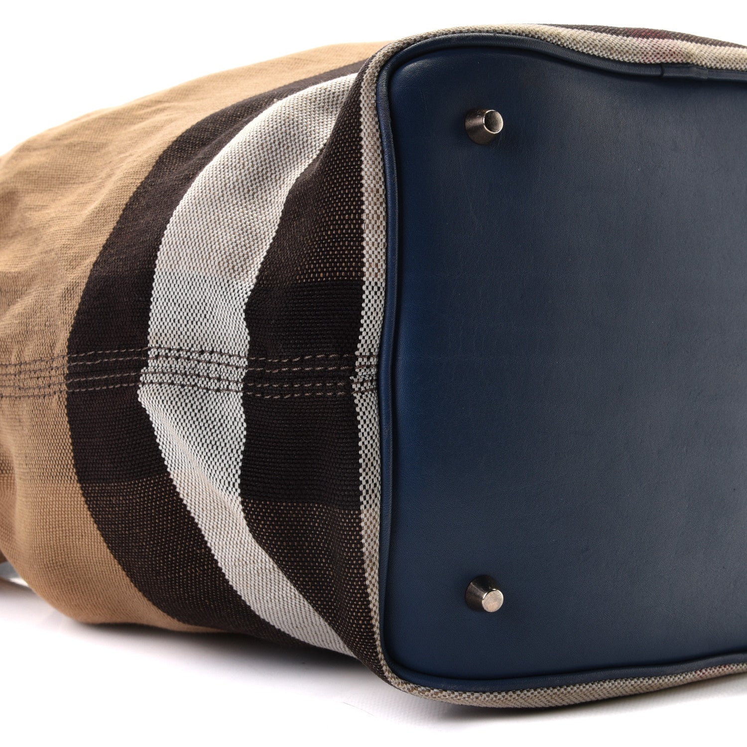 Burberry Canvas Mega Check Medium Ashby Hobo Blue 9 of 12