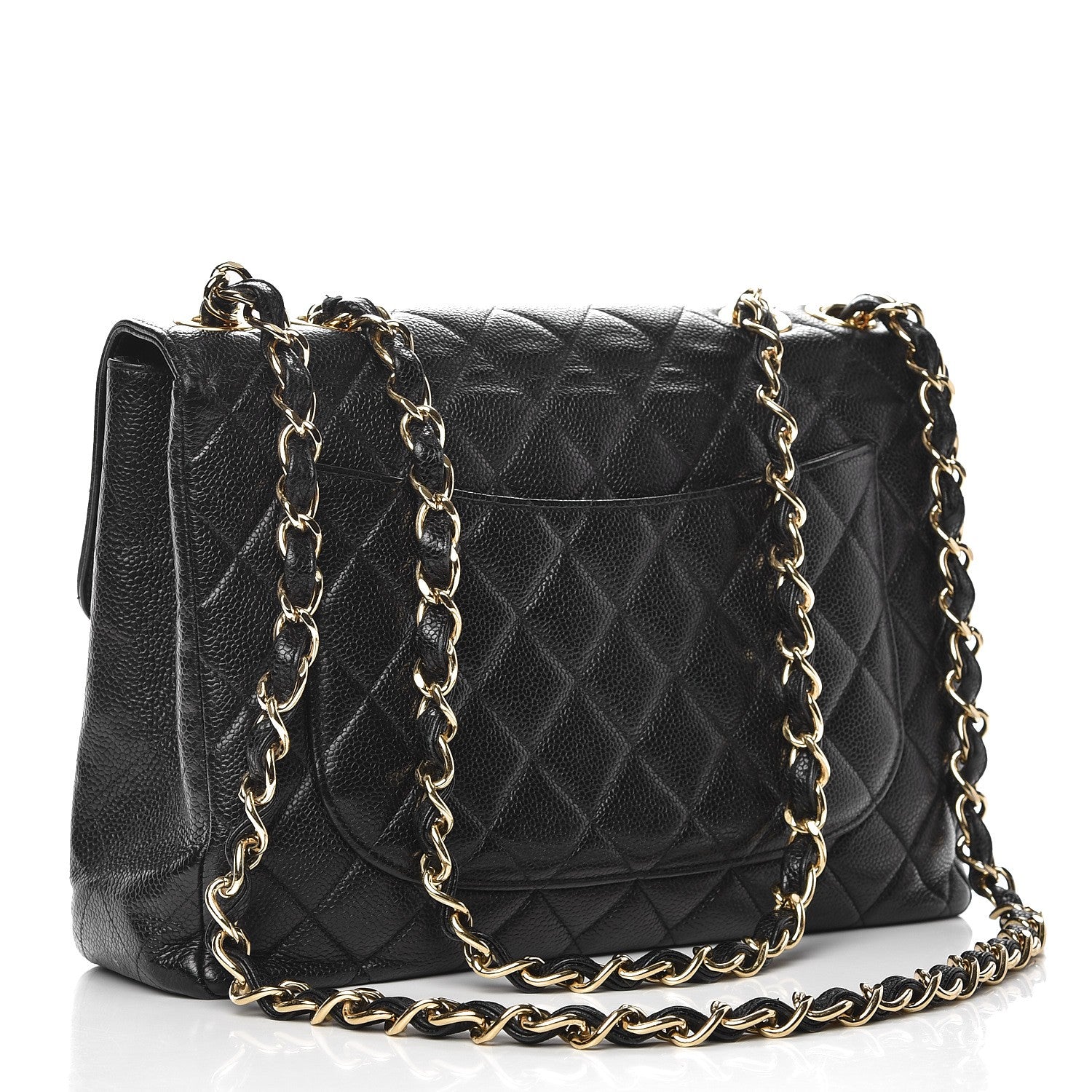 Chanel Caviar Quilted Jumbo Single Flap Black 3 of 16