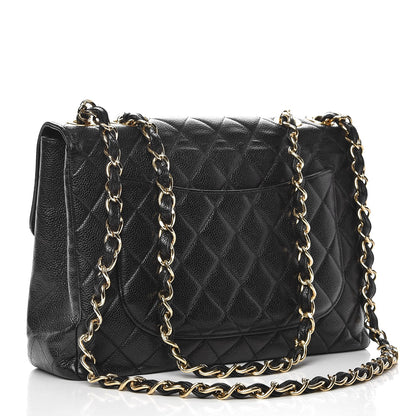 Chanel Caviar Quilted Jumbo Single Flap Black 3 of 16