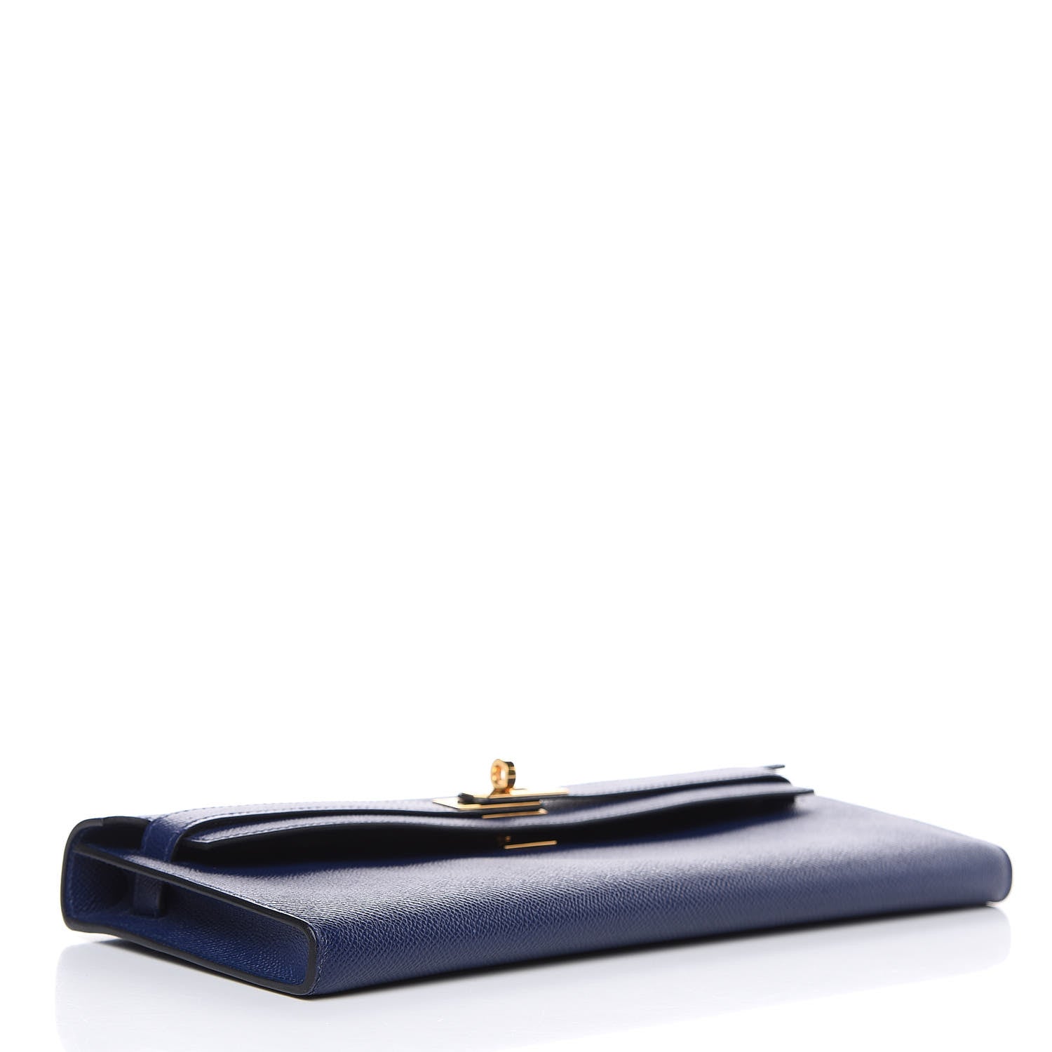 Hermes Epsom Kelly Cut Clutch Pochette Bleu Saphir 4 of 10