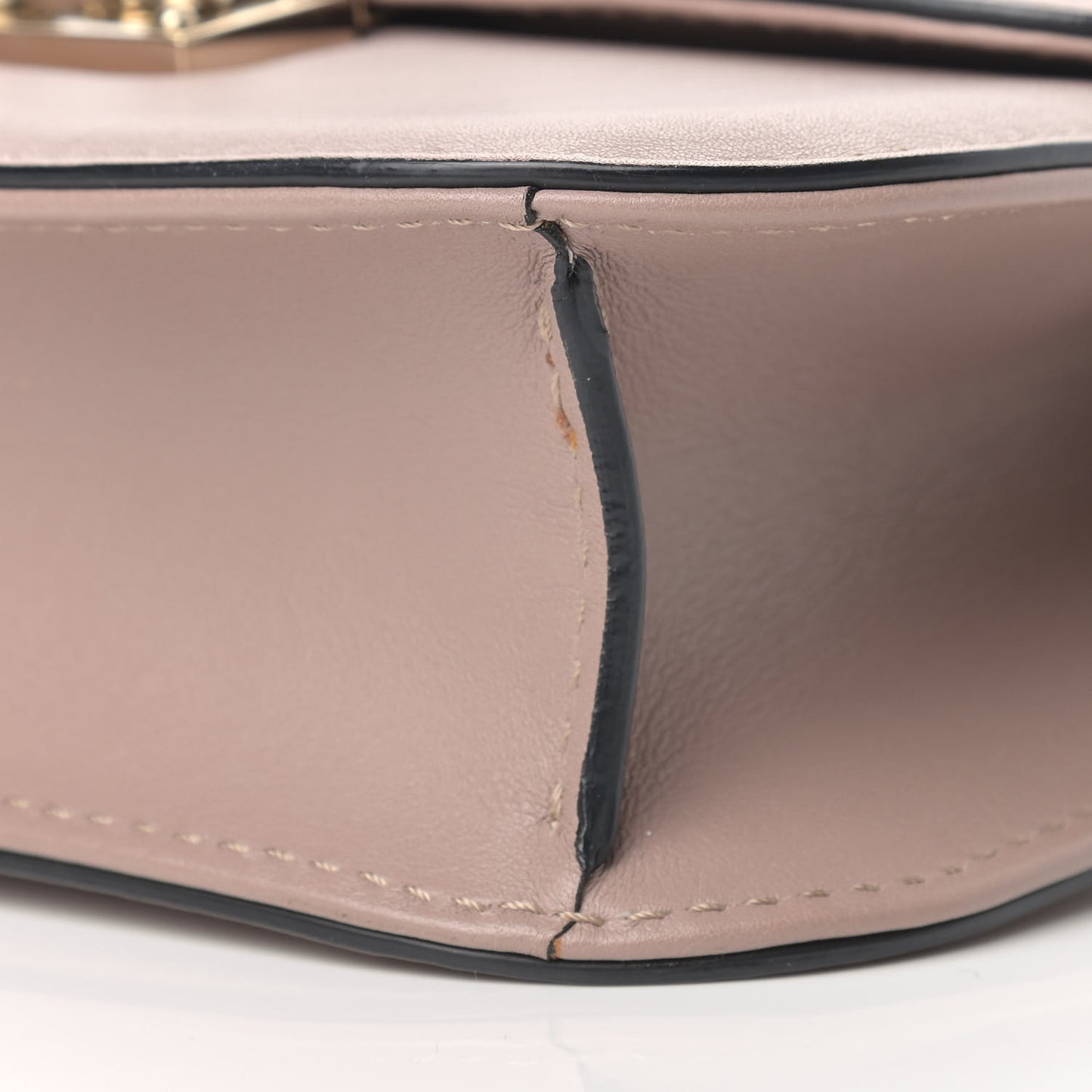 Vitello Small Glam Lock Rockstud Flap Poudre